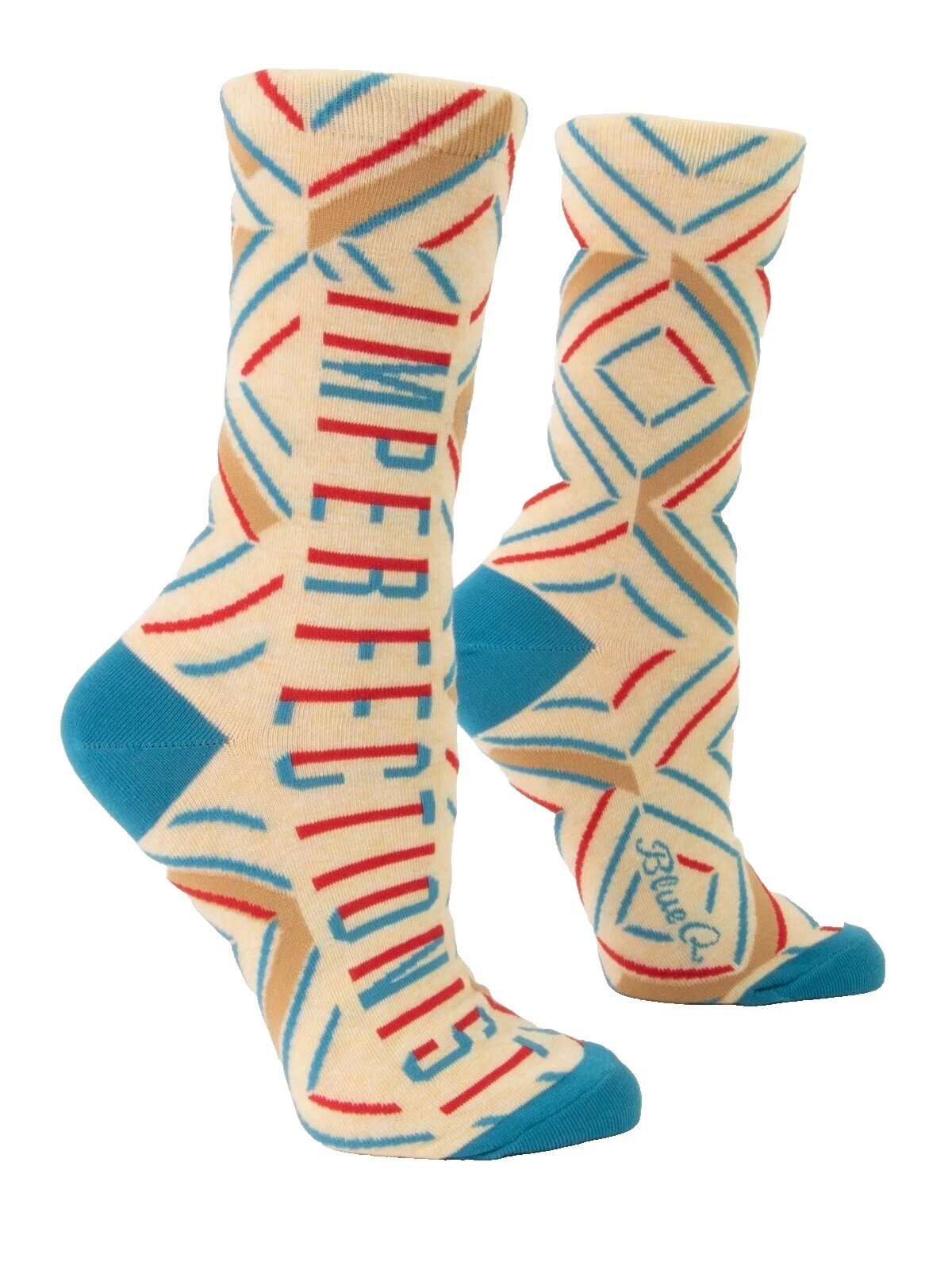 Calcetines geométrica de mezcla de algodón Blue Q para Mujeres
