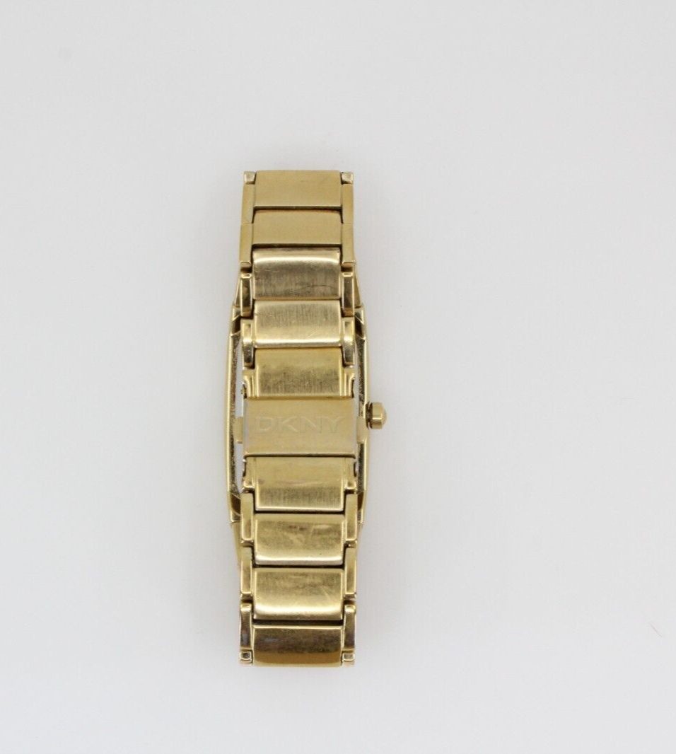 DKNY Donna Karan Women's Gold Tone Rectangular Watch NY-3076 24mm
