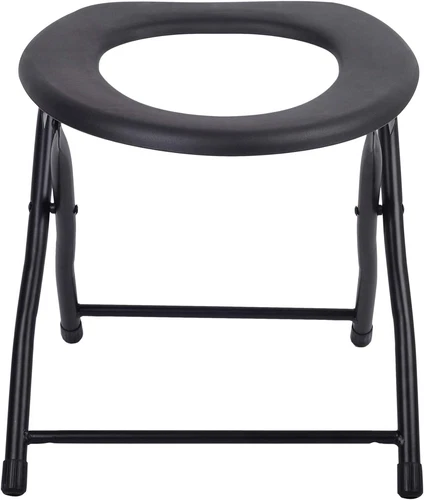 Folding Portable Toilet Chair Commode Camping Travel Park Fishing Outdoors Seat