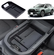 Center Console Armrest Storage Tray Box Black For 2021-2025 Toyota RAV4 Prime