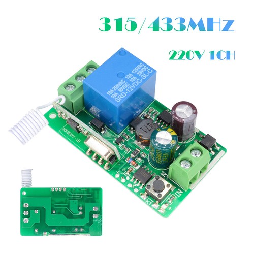 315/433MHZ 220V 1CH Wireless RF Remote Receiver Transmitter Relay Control Switch - Picture 2 of 27