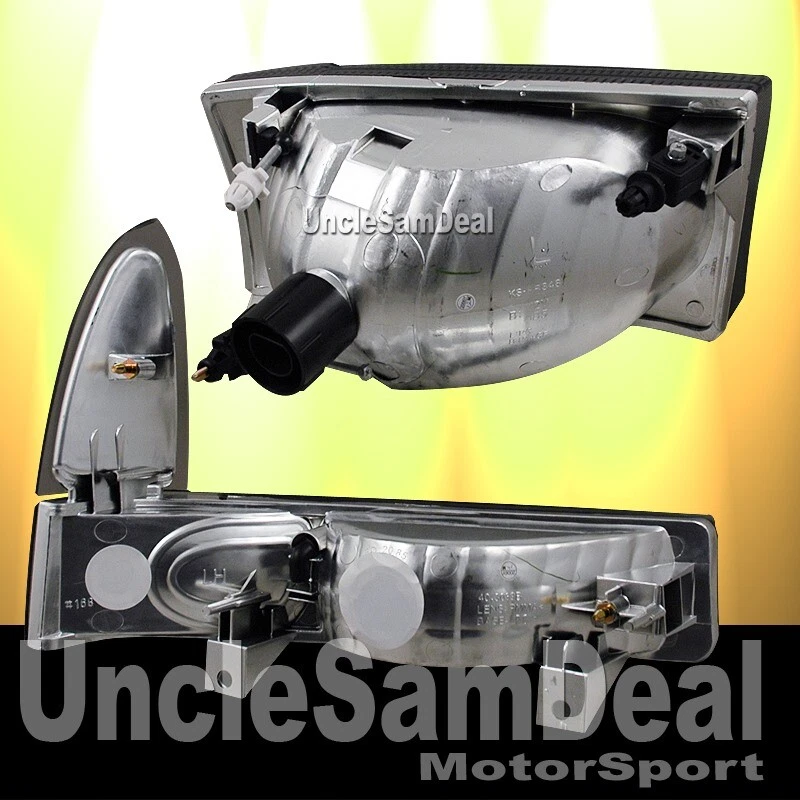 FORD F250 F350 EXCURSION ПРОЗРАЧНЫЙ OE СТИЛЬ ЧЕРНЫЕ ФАРЫ УГЛОВЫЕ ФАРЫ 4 ШТУКИ - Изображение 3 из 3