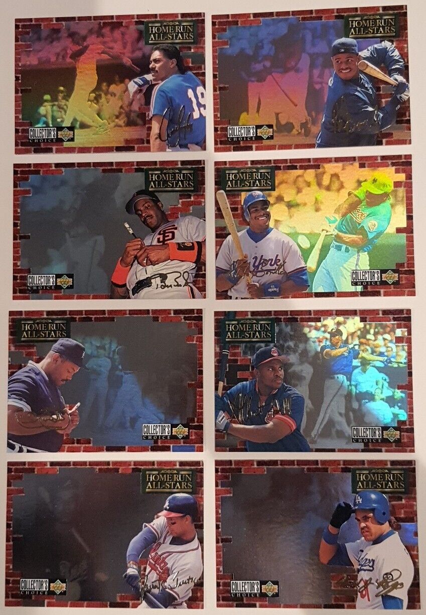 1994 Upper deck Collector’s Choice “You Crash The Card” Game 8 Card  Hologram Set