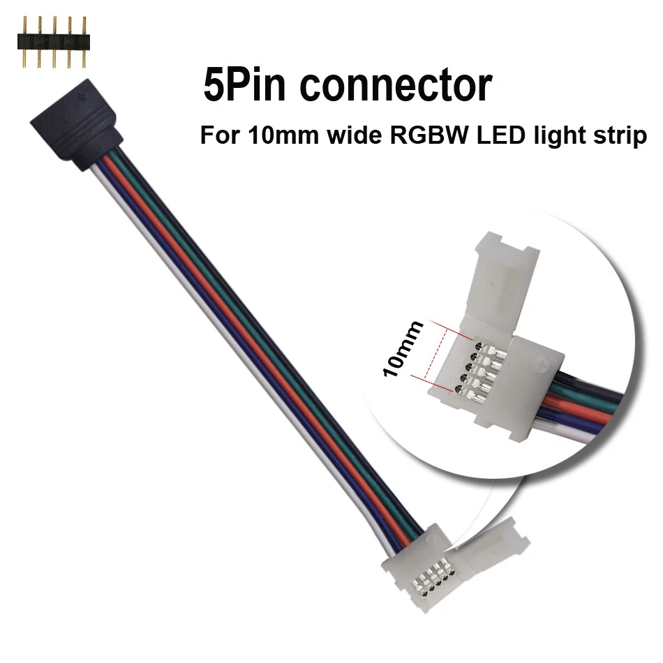 5Pin RGBW Connector Extension Cable Wire For 5050 RGBW RGBWW LED stirp light - Image 4 of 4