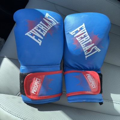 8 oz, Everlast Prospect Boxing Gloves - Blue, Slightly used