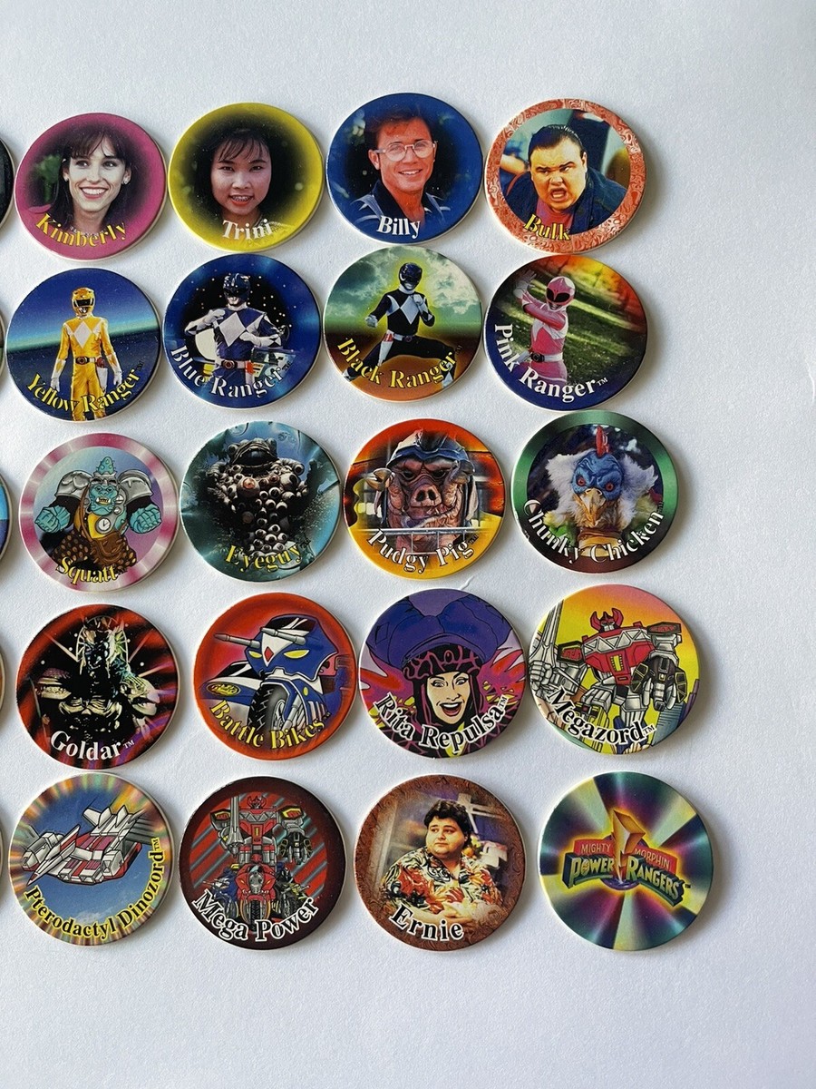 1994 SABAN Mighty Morphin Power Rangers Pogs COMPLETE SET of 50 | eBay