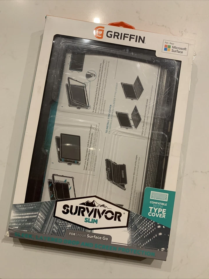 Griffin Survivor Slim for Microsoft Surface Go. GFB-011-BLK. New! - Image 2 of 4
