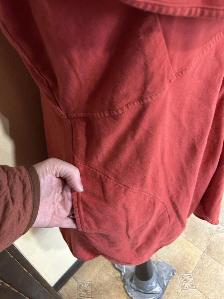 Chaleco Cárdigan Neon Buddha Long Line Talla XL Lagenlook Jersey Naranja Grande Foto 3 de 4