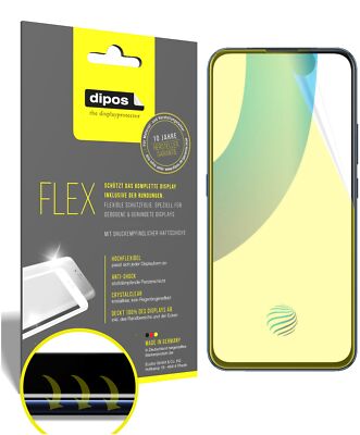 3x Vivo V17 Pro Schutzfolie Folie, 100% Displayabdeckung, dipos Flex
