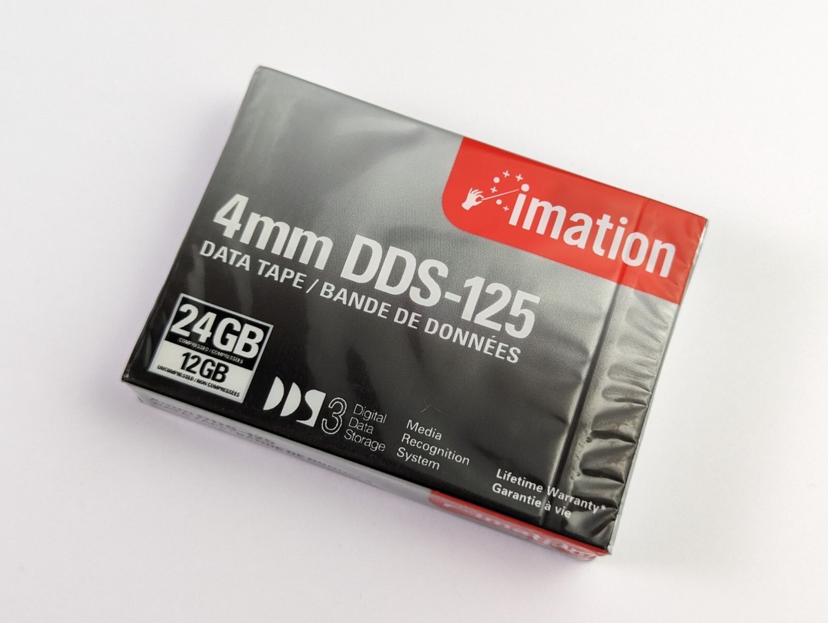 Sealed Imation 4mm DDS-125 Data Tape 12/24GB DDS Data/Blank