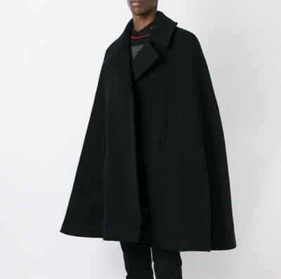 Mens Party Wool Trench Winter Coat Loose Cloak Cape Formal Black Satge Show Cape