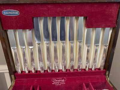 ELKINGTON & CO Silver Plated 44 Piece Canteen of Cutlery in
