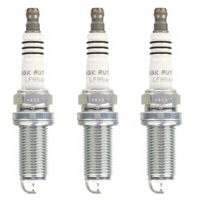 NGK Set of 3 Std Nickel Ruthenium HX Spark Plugs Gap 0.044 For Mitsubishi Mirage
