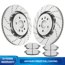 Front Brake Rotors Ceramic Pads for Ford Flex Taurus Explorer Lincoln MKT MKS
