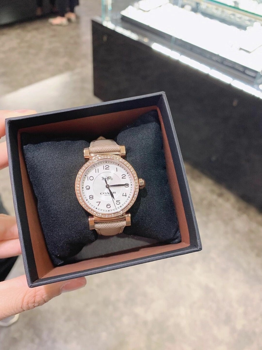 NWT COACH GLITZ CASE LEATHER STRAP WOMEN'S WATCH 14503394 NWT COACH GLITZ CASE LEATHER STRAP WOMEN'S WATCH 14503394