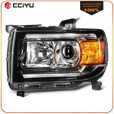 Left Driver Side Headlight w/LED DRL For 2015-2022 GMC Canyon Black Housing