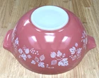 Vintage Pyrex Pink Gooseberry Cinderella Bowl 444 4 Quart Nesting Mixing Bowl