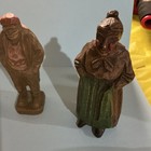Hand-Carved Painted Wood Maritime Folk Art Carving Figurines Set of 3 — photo 3