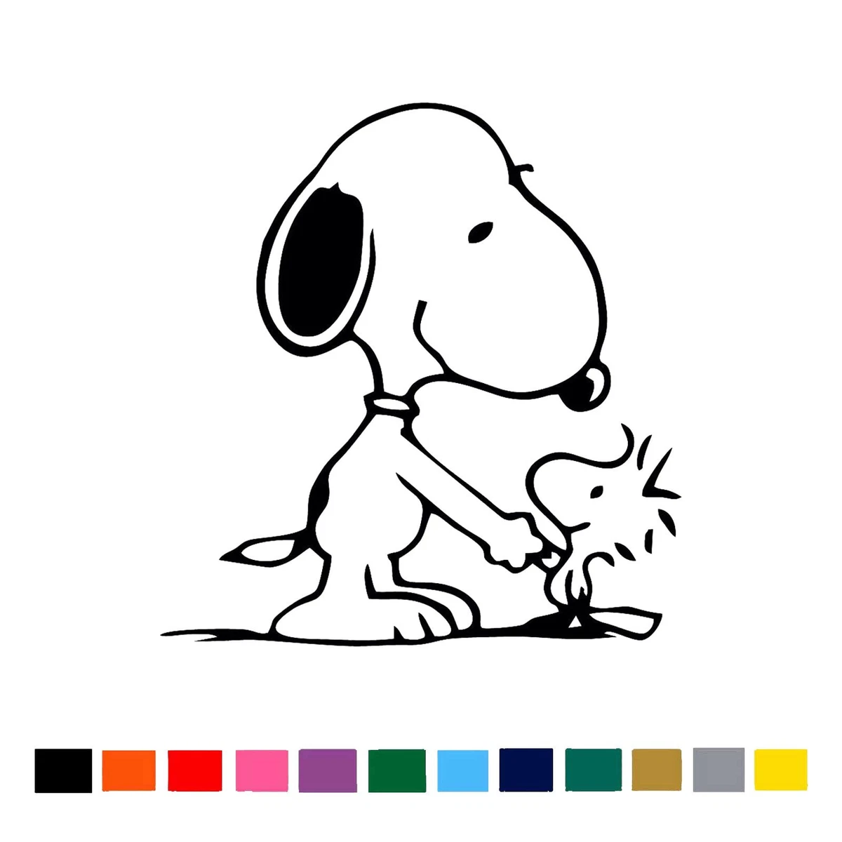 Snoopy Decal - Computer Bumper Window Sticker Charlie Brown