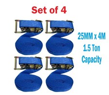 Endless Tie-Down Ratchet Straps 1.5T 25MM 4M (Pack of 4 Cargo Lashing Trailer)