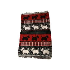 Crown Crafts Scottish Terrier Vintage Accent Rug Reversible 28x45 Scotty Dogs 