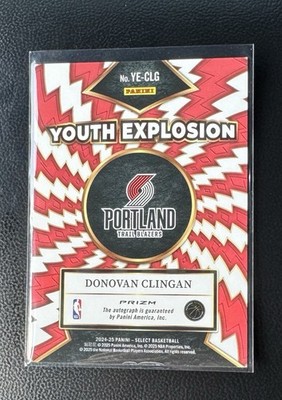 2024-2025 Panini Select Youth Explosion Auto Donovan Clingan