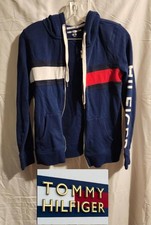 Navy Blue Tommy Hilfiger Sport Zip Hoodie Jacket Women  s Small S 4-6 NO FLOWS 