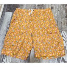 Polo Ralph Lauren Mens Orange Floral Cargo Swim Trunks Shorts Size 36 RN41381