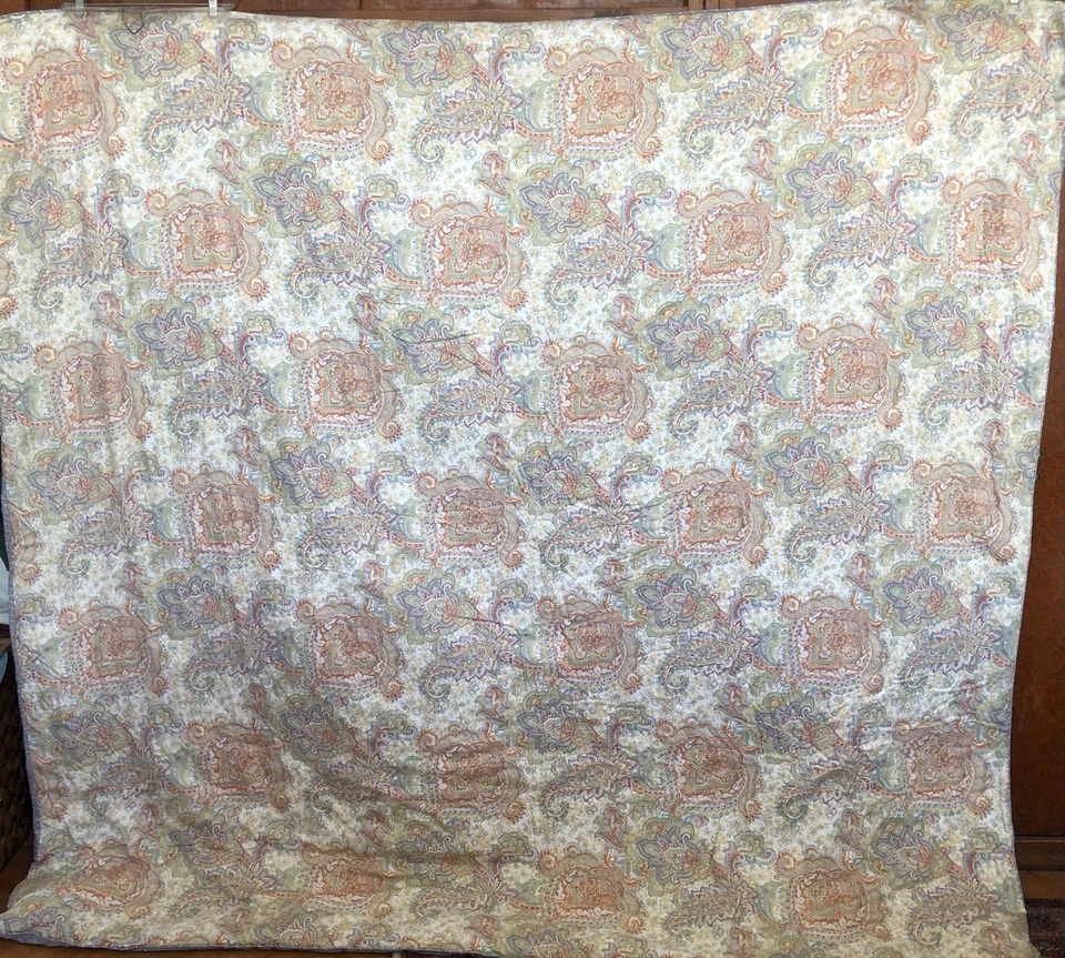 Charter Club Queen Size Reversible Duvet Comforter - Paisley and Stripes - Image 2 of 4