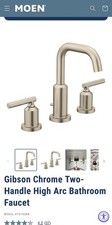Trim- Moen T6142BN Gibson Two-Handle High Arc Bathroom Faucet - Brushed Nickel
