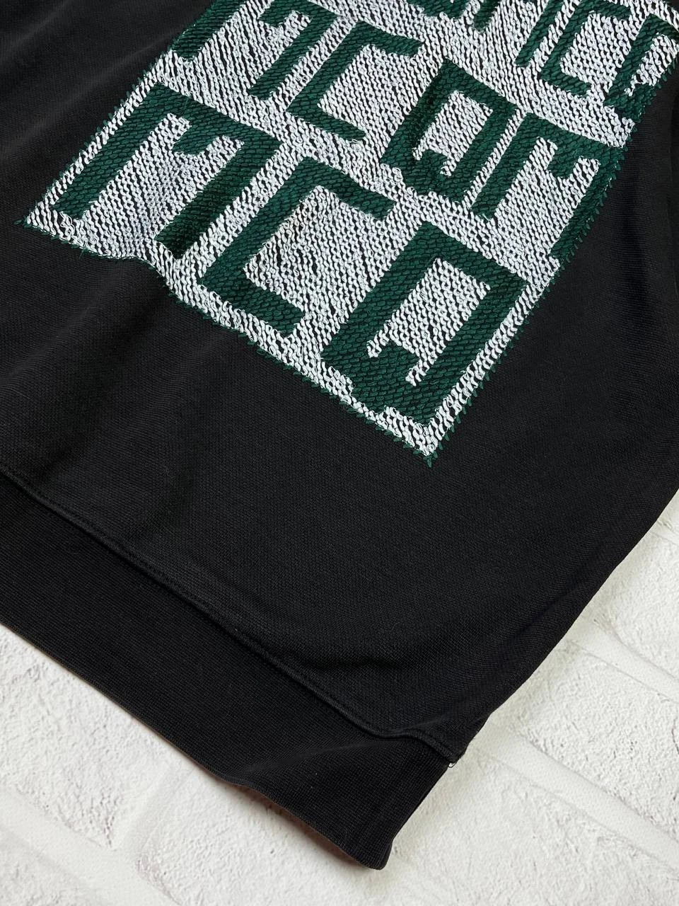 MCQ Alexander Mcqueen Felpa Nera con Cappuccio Logo Ricamato Uomo Taglia S