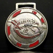 OLIVER PLOW WORKS IND One Bottom Chilled Plow Pocket Watch Fob Adverting Promo