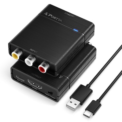 RCA to HDMI Converter, Mini Composite CVBS to Digital Adapter