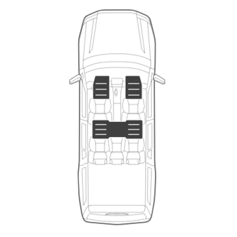 Husky Weatherbeater 1st & 2nd Row Blk Floor Liners for Silverado Sierra Ext. Cab - Изображение 4 из 4