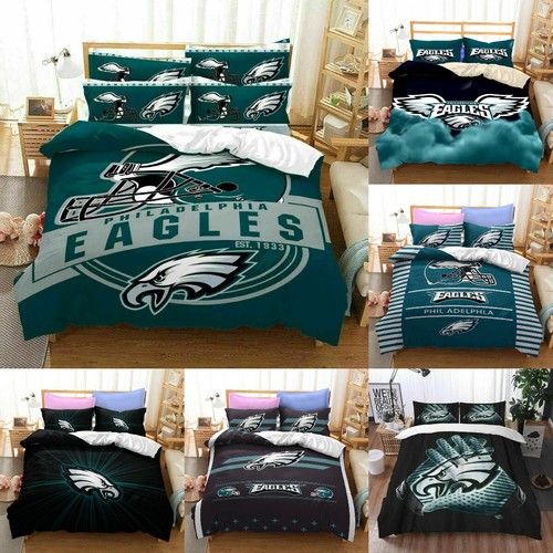 Philadelphia Eagles Bedding Set 3PCS Duvet Cover Pillowcases Fan Comforter Cover