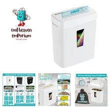 Paper Shredder, P-5 Security Level, 6-Sheet Micro Cut with 3.43-Gallon Basket...