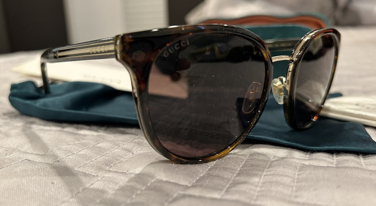 サングラス Gucci Sunglasses GG0850SK 003 Round Asian Fit GUCCI GG0850SK 003 Round Oval Brown Tortoise Women's
