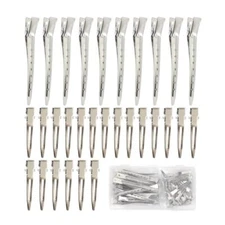 30 Pieces Metal Hair Clips Duck Billed Duckbill clips, sing prong curl clips