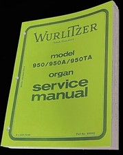 Service Manual Wurlitzer Organ Model 950/950A/950TA