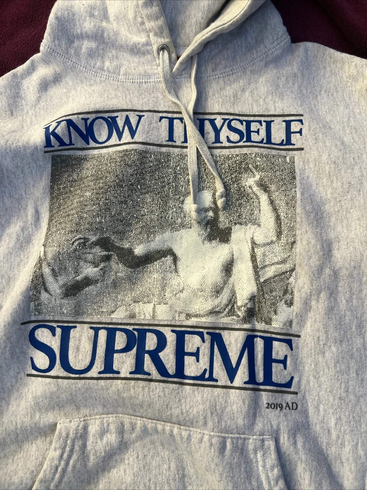 Felpa con cappuccio Supreme Know Thyself (grigio) taglia small in perfette condizioni