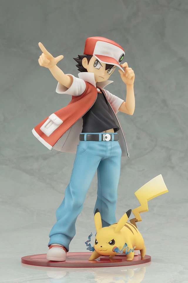 Japan Authentic Pokemon ARTFX J Red with Pikachu Figure - Image 2 of 4