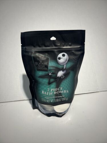 NWT Disney Tim Burtons The Nightmare Before Christmas 7 Bath Bombs Pumpkin Spice - Picture 1 of 6