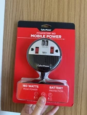 CyberPower 160W Power Inverter with 2 120V AC Outlets and 2 USB Ports Black/Red