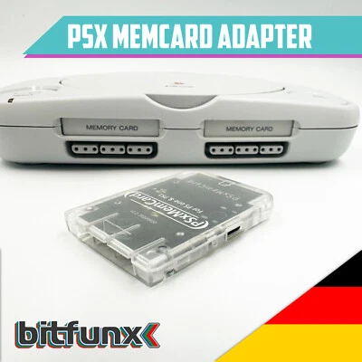 BITFUNX PsxMemCard per PlayStation 1 (PSX PS1 PS One) Memory Card 512 MB Reader