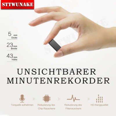 Spion Abhörgerät Wanze Voice Recorder Diktiergerät 8GB getarnt Mini Auto A37