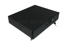 2 Space 2U Rack Mount 19" Drawer Locking DJ Rack Gear Audio Road Case IT Network