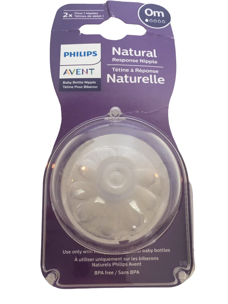 Philips Avent Natural Baby Bottle Nipple Natural Response 0M Set
