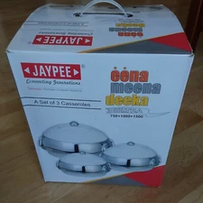Jaypee Eena Meena Deeka Ultra Set of 3 Casseroles 750+1000+1500 BPA Free