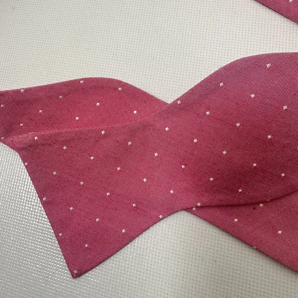 Tommy Hilfiger Pajarita Hombre Rosa Seda Ajustable Lunares Vestido Boda  Foto 3 de 4