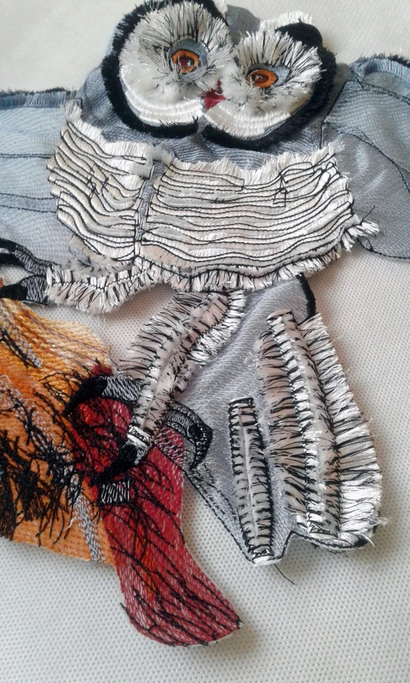 Owl Large Handmade Embroidered Patch from Ukraine - Image 3 of 4